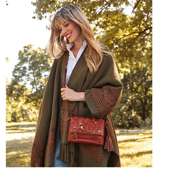 Patricia Nash Corfu Crossbody Cutout Tooled - Picture 8 of 9